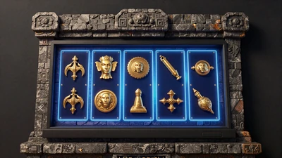 Antiker Tempel-Slot mit blauem Leuchten und goldenen Reliquien - Top Pick bei Casea Casino